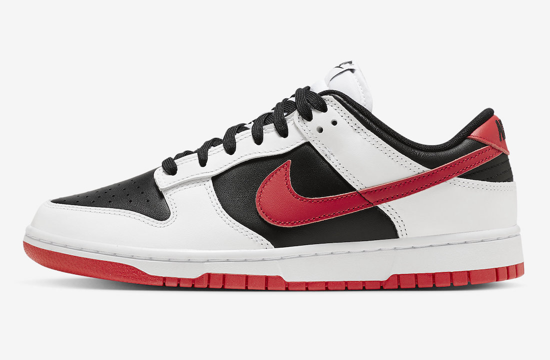 Nike Dunk Low White University Red Black FD9762 061 Release Date 