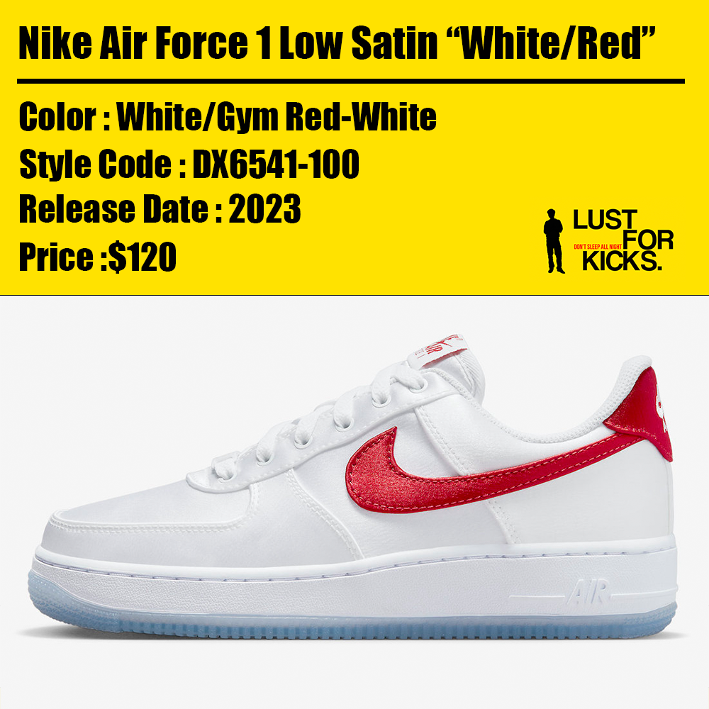 Air force 1 hotsell white with red swoosh