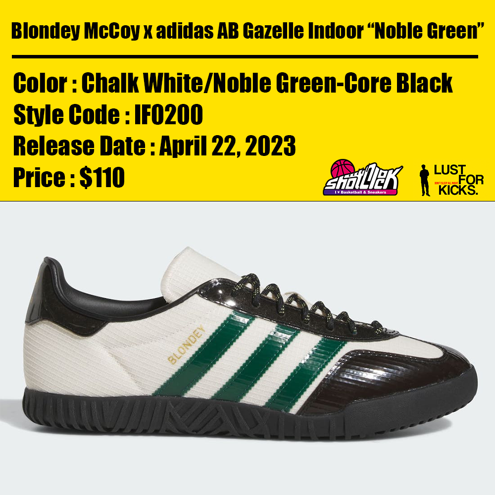 2023年4月22日発売Blondey McCoy x adidas AB Gazelle Indoor “Noble ...