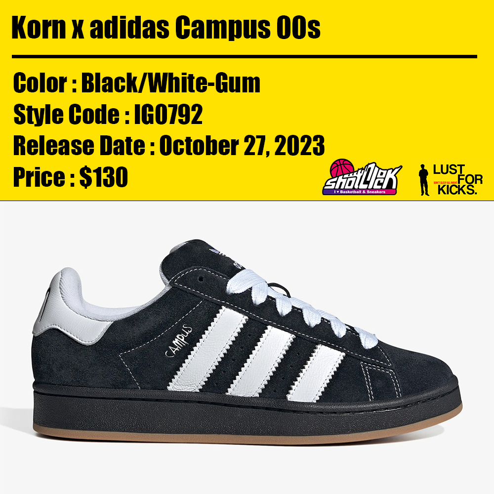 2023年10月27日発売Korn x adidas Campus 00s | Shot Clock