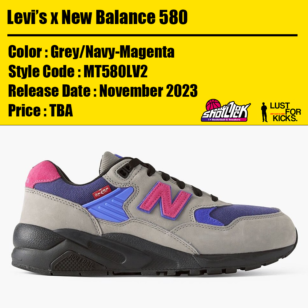 2023年12月6日発売Levi's x New Balance 580 | Shot Clock